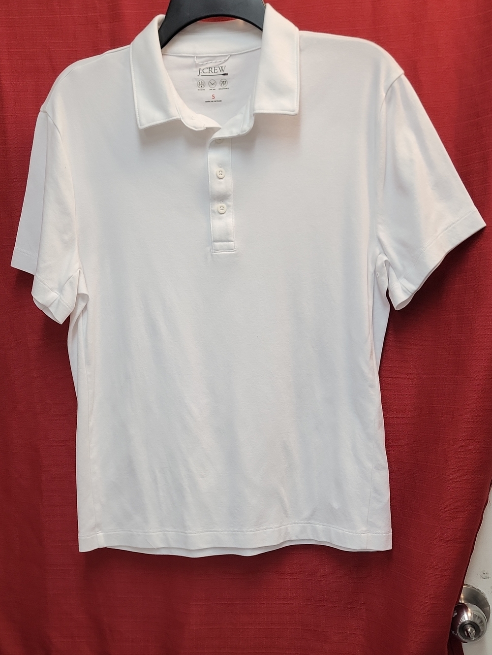 J. Crew White Kids Polo Shirt with Three-Button Placket